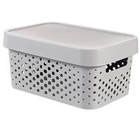 CURVER Infinity 04760-099-00 - Caja de almacenaje con Tapa, plástico, 26,8 x 18,6 x 12,4 cm, 4,5 l, Color Blanco
