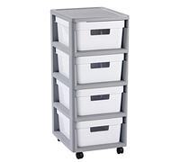Curver Infinity 4 x 10L Carrito con Cuatro cajones Roll Container - Carro Auxiliar