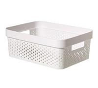 Curver Cesta perforada Infinity de plástico reciclado 4,5 litros blanco