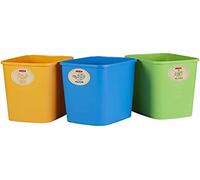 Curver - Juego de 3 cubos de basura Eco Friendly para reciclaje (papel, cristal, plástico) (3 x 9L)
