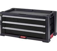 Curver KET237791 237791-Juego de Herramientas (3 cajones), Negro, 23.23 x 11.42 x 10.24 inches