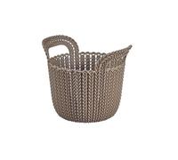 Curver Knit Cesta marrón redonda, tamaño XS, 3 litros