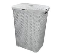 Curver Natural Style Laundry - Cesta para lavandería (60 L), color gris claro