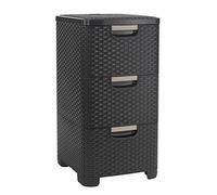 Mueble cajones Curver Style ratán plástico marrón 206313