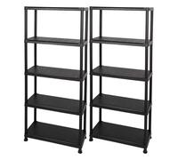 Curver pack 2 estanterías de plástico resistente 5 estantes 75x32x176 cm 32 cm