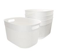 Curver pack 4 cestas organizadoras filo 18l blanco