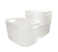 Curver pack 4 cestas organizadoras filo 18l blanco