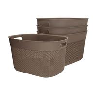 Curver pack 4 cestas organizadoras filo 18l marrón