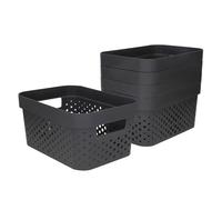 Curver pack 5 cestas organizadoras infinity 4,5l gris 18 cm