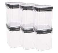 Curver pack 6 botes plástico herméticos multiusos (1,3l) 12 cm