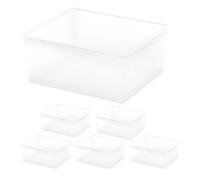 Curver pack 6 cajas de almacenaje con tapa c-box 18l transparente