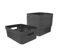 Curver pack 6 cestas organizadoras infinity 11l gris 36 cm