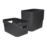 Curver pack 5 cestas organizadoras infinity 4,5l gris 18 cm