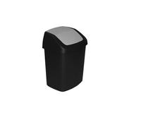 Curver Cubo de Basura Swing 10L, Negro/Gris, 10 L