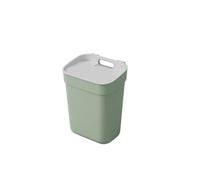 Curver - Papelera de reciclaje de 10 l, ideal para sumidero con soporte de pared para pared o puerta, cocina, cuarto de baño, lavadero, 100% reciclado, color verde