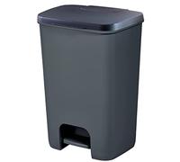 CURVER | Papelera Essentials 40 L, gris antracita, 37,4 x 33,1 x 55 cm
