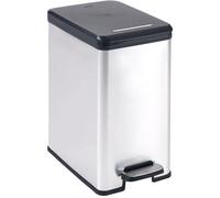 Curver Papelera Slim Bin 25L Gris Metalizado CUR3253922339070 Diseño Compacto 41x27x55 cm