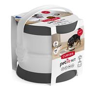 Curver Pet Life Kit- Kit Nómada 1,5L, 2 comederos y 1 hermético, Almacenaje pienso, 19x18x18 cm, Recipiente comida para mascotas