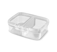 Curver Recipiente hermético con cierre de clic, 1,8 L, fiambrera con separador de plástico, rectangular, microondas, lavavajillas, frigorífico, apilable