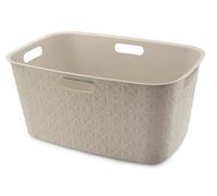CURVER Softex 45L - Baúl para ropa (diseño elegante, ligero y práctico, 70% reciclado, 59 x 39 x 27 cm), color blanco roto