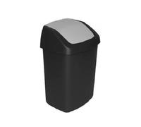 Curver swing-top 25 l rectangular plástico negro, gris