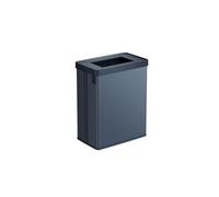 Curver Verto - Cubo de reciclaje de 54 L, 43,5x 26,5x 54,7cm, compartimentos duales, tapa de reciclaje, fácil clasificación, diseño elegante, color azul perla