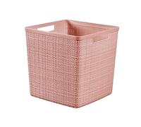 Curver yute - Caja de almacenamiento (17 L, 27,9 x 27,9 x 27,9 x 27 cm), color rosa