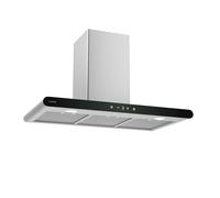 CurveVent 90cm 676m³/h Campana Extractora de Pared Plata