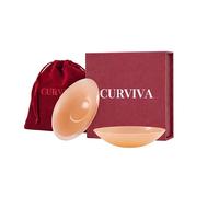 CURVIVA Pezoneras Circular De Silicona Adhesivas Talla S Tono Caramelo | Cubre Pezones Invisibles, Resistentes y Reutilizables. Ideales para Vestidos sin Sujetador y Ropa Ajustada