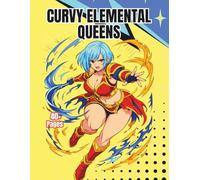 Curvy Elemental Queens: A Fantasy Coloring Book Featuring Curvy Elemental Sorceresses, Magical Anime Warriors, Fire and Water Queens, Wind Spirits, ... Spellcasters for Adults (Thick & Curvy)