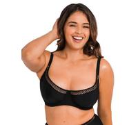 Curvy Kate First Class Balcony Bikini Top Parte Superior, Opaco, Negro, 44E para Mujer
