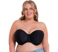 Curvy Kate Luxe - Sujetador diario - Tirantes multiposición - Liso para mujer, negro azabache, 80H