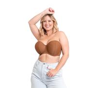 Curvy Kate Luxe Sujetador sin Tirantes, Marrón (Caramel Caramel), 105J para Mujer