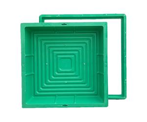 Cus Grass Top Covers - Tapa de tanque séptico invisible cuadrada de 800 x 800 mm con E - para jardín jardín par - y diseño