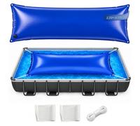 Cuscino Piscina Invernale 120 ×450CM,Resistenza Gelo Cuscino per Piscina | per 450x220cm/610x375cm/549x274cm Invernale Piscine Rettangolari,con Valvole Gonfiaggio Doppie Boston,Corda Kit Riparazione