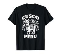 Cusco Perú Alpaca Andes Gráfico Camiseta