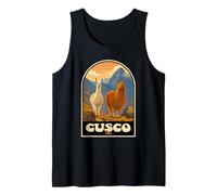 Cusco Perú Montañas de los Andes Llama Alpaca Viajes Diseño Camiseta sin Mangas