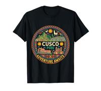 Cusco Perú Round Travel Souvenir City Landmark Turista Regalo Camiseta