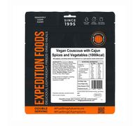 Cuscús con verduras y especias Cajun - Doble porción - Comida liofilizada - Expedition Foods