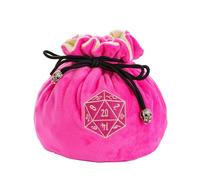 cusdie Bolsas de dados de terciopelo con alta capacidad 200+ titular de dados para DND RPG MTG Game Dices Collection, Rosa 1, Organizador de bolsas