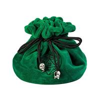 cusdie Bolsas de terciopelo de alta capacidad con bolsillos, bolsa de almacenamiento, capacidad para más de 200 dados para DND, RPG, MTG, colección de dados, Forest verde, Organizador de bolsas