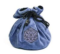 cusdie Bolsas de terciopelo de alta capacidad con bolsillos, bolsa de almacenamiento, capacidad para más de 200 dados para DND, RPG, MTG, colección de dados, Misty Blue, Kompakt, Organizador de bolsas