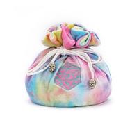 cusdie Bolsas de terciopelo de alta capacidad con bolsillos, bolsa de almacenamiento, capacidad para más de 200 dados para DND, RPG, MTG, colección de dados, arcoíris, Organizador de bolsas