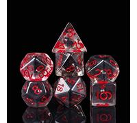 Cusdie, Juego de 7 Dados poliédricos, de Animales, Halloween para Juegos de rol, Dragones y Mazmorras (D&D), murciélago