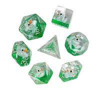 Cusdie Juego de Dados poliédricos de 7 Troqueles, Relleno de Animales, para Juegos de rol, Dungeons and Dragons D&D Pathfinder (Pato Azul)