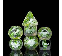 Cusdie Juego de Dados poliédricos de 7 Troqueles, Relleno de Animales, para Juegos de rol, Dungeons and Dragons D&D Pathfinder (Dinosaurio)