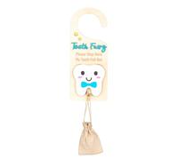 Cushangty Colgador De Puerta Del De Los Dientes | Caja de Recogida de Dientes Perdidos con Ranura para Dinero - Caja Recuerdos Madera Con Bolsita Infantil Decoración Hogar