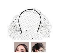 Cushangty Diadema De Velo Negro Para Funeral - Diadema Nupcial Vintage para Mujer con Velo,Banda para el Pelo de, Accesorio Ligero de Peinado para Hermana Hija Esposa Amiga Ser Querida