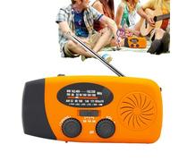 Cushangty Radio Solar para Camping | Radio FM Portátil,Reproductor Multifuncional Reutilizable para Supervivencia en Acampada, Mesa de Garaje, Escritorio, Personas Mayores y Exteriores