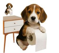 Cushangty Soporte Divertido para Toallas de Papel - Soporte Decorativo para Rollos De Papel con Diseño De Perro Adorable - Dispensador De Pañuelos Decoración Divertida Accesorio para Baño Decoración